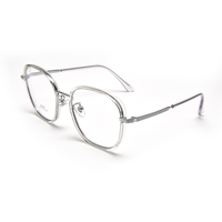 Lunettes transparentes en acétate pour hommes et femmes, monture optique de qualité supérieure, verres en métal doré