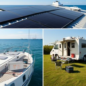 Batterie AGM à décharge profonde Vevor 12V 200Ah pour systèmes d'alimentation de secours hors réseau, solaires, marins et pour camping-cars - Product Image 2