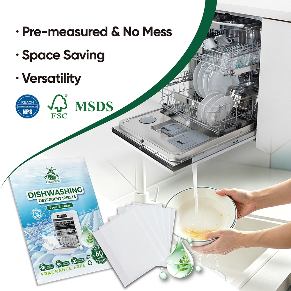 Sustainable Zero Waste Dish Washing Strips Home Kitchen Cleaning Solution Dishwashing Sheets
