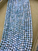 Perles de pierres précieuses naturelles en larimar bleu poli Chili Jewels pour la fabrication de bijoux