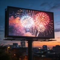 Écran LED publicitaire extérieur HD IP65 étanche P4 avec grand support pour centre commercial, panneau d'affichage numérique
