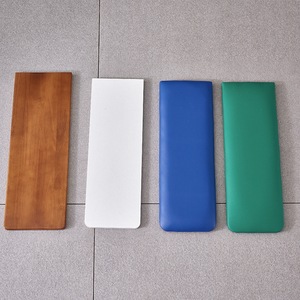 Sillas de espera para hospital con asiento de cuero azul y reposabrazos para área de espera de clínica médica - Product Image 3