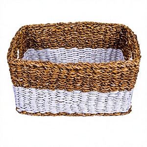 Paniers de rangement en jonc de mer faits à la main, paniers tissés naturels, organisateurs écologiques pour la maison, paniers pour le salon, la chambre à coucher, la cuisine - Product Image 2