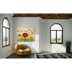 <b>Poppy</b> <b>Metal</b> Wall Art With Field Design For Durable Wall Accent And Colorful Floral <b>Metal</b> Art Wall Decor - Product Image 6