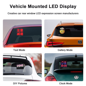 Pantalla LED Inteligente para Automóvil Controlada por Aplicación, Pantalla para Ventana Trasera de Automóvil, Interacción por Voz con IA, Luz de Expresión para Taxi - Product Image 6