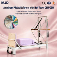 Reformer Pilates en aluminium direct usine avec demi-tourneuse, équipement de fitness pour studios de Pilates, salles de sport, centres de bien-être, OEM ODM