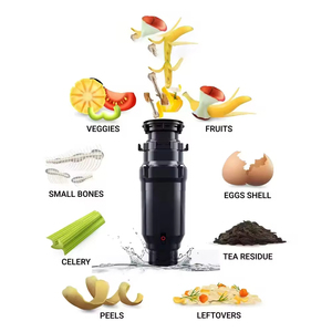 Broyeur de déchets alimentaires électrique professionnel 375W à fonctionnement continu pour usage domestique, technologie Multigrind, en acier inoxydable, classe énergétique - Product Image 2