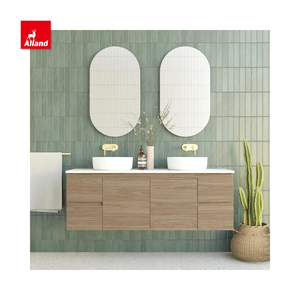 Allandcabinks-armario de baño de estilo europeo, mueble montado en la pared, con revestimiento de madera - Product Image 5