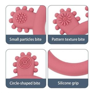 Nouveau Anneau de Dentition Anti-Cryogénie pour Bébé, Jouet Rond en Silicone Alimentaire 0-24 Mois, Couleur et Logo Personnalisables - Product Image 4