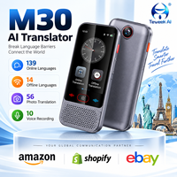 Traducteur vocal instantané bidirectionnel M30, traduction dans 139 langues, 8 Go de ROM, traducteur portable intelligent pour les voyages d'affaires