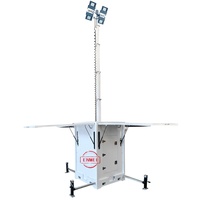 Tour de surveillance solaire mobile, système de sécurité CCTV et mât de 6 m pour les zones éloignées