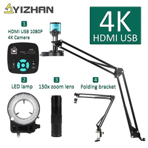 1080p HD-MI usb מצלמה תעשייתית 150x עדשה סוגר מרחוק 4k מיקרוסקופ דיגיטלי הלחמה - Product Image 2