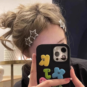 Five Pointed <b>Star</b> Hair <b>Clip</b> 3cm Gradient Color BB <b>Clip</b> For Girls Children Daily Use - Product Image 2