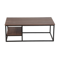 Kerui — Table basse en fer et en résine d'agate de chêne, Center marocain, avec support Tv, échantillon gratuit