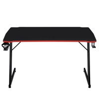 Table de jeu multifonctionnelle Bureau de jeu à surface texturée de haute qualité Cool Red-black Color Scheme Bureau d'ordinateur