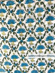 Hand Block Printed Cotton Quilted <b>Jacket</b> Traditional Handmade Outerwear Comfortable Lightweight Layering For All Seasons - Product Image 2