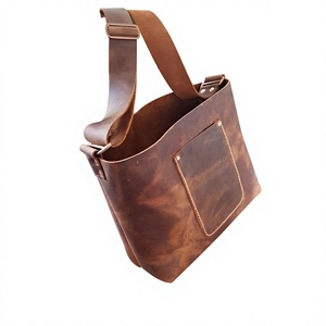 Handcrafted Genuine Leather Waterproof Soft Eco-Friendly Women's Fashionable Cross-Body Bags Zipper Large Capacity Lightweight - Product Image 4