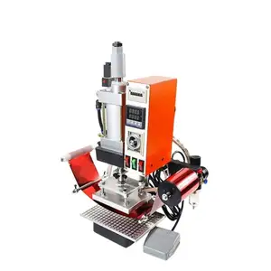Semi-Automatic Pneumatic Heating Hot Stamping Machine with Foil Holder for Leather Embossing