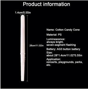 LED Cotton Candy Cones Colorful Glowing Luminous <b>Marshmallow</b> <b>Sticks</b> Food-grade Party New Year Festival Supply - Product Image 3