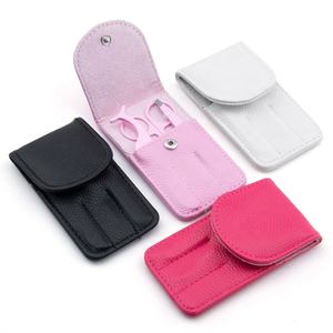 Mulheres Pinças Storage Case Maquiagem Ferramentas Bag Profissional Aço Inoxidável Sobrancelhas Pinças Set com PU Leather Travel Case - Product Image 3