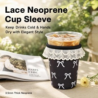 Manchon de tasse en néoprène personnalisé pour mariage, avec logo, pour café glacé et boissons froides, vierge pour personnalisation