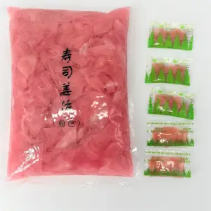 Оптовая продажа 3 г суши имбирь для японского ресторана розовые маринованные суши имбирь красный суши имбирь для продажи