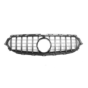 Grille verticale Mercedes-Benz Classe E W213 2021-2023 entièrement noire avec bandes argentées pour pare-chocs avant - Product Image 3