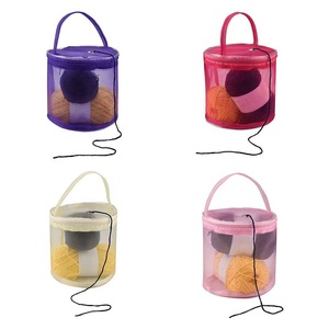 Lightweight Portable Tote Case Nylon Mesh Knitting Bag Yarn Storage Bag for Crochet