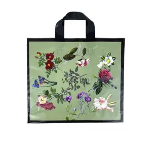 Chen Han Factory Wholesale Plastic Tote Bag Fashion Floral Clothing Store Shopping Bag Thickened Weighing Gift Bag