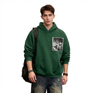 เสื้อฮู้ดดี้ผู้ชายไซส์ใหญ่ราคาถูก มีกระเป๋าหน้า พิมพ์ลายลำลอง ผ้าฝ้ายเฟรนช์เทอร์รี่ ใส่ได้ในฤดูใบไม้ร่วง - Product Image 3