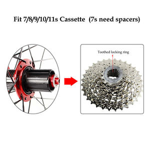 RXR 7-11 vitesses à travers l'essieu/QR roues <span class=keywords><strong>vtt</strong></span> 26/27.5/29 "moyeu en carbone vélo de montagne ensemble de roues frein à disque 5 roulements ensembles de roues de vélo - Product Image 6