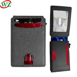 Cartera de Cuero Magnética Desmontable con Tarjetero Pop-Up para Hombre, Cartera Delgada Bifold Inteligente con Protección RFID y Compartimento Metálico para Tarjetas de Identificación y Crédito - Product Image 1