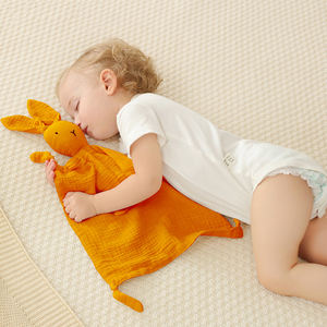 Venta al por mayor lindo seguridad suave Animal conejo juguete infantil conejito mordedor edredón manta para bebés niños durmiendo D012 - Product Image 4