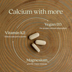 Compresse di Integratore di Calcio per Migliorare la Densità Ossea, Calcio Vegano con Vitamina K2, <span class=keywords><strong>D3</strong></span> e Magnesio, 120 Compresse, Non Adatto per Donne in Gravidanza/Lattanti - Product Image 5