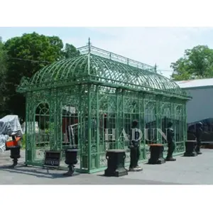 Gazebo de jardín de lujo, gazebo de acero de gran tamaño para exteriores, venta