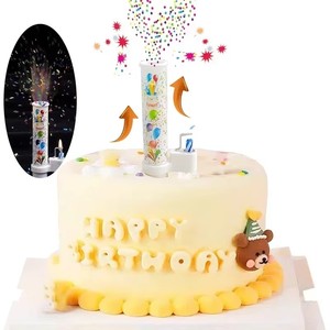 Bougies Surprise Joyeux Anniversaire, Bougies Décoratives pour Gâteau, Effets Créatifs de Bonbons Catapultes, Bougies Musicales Décorées, Cadeau Amusant et Jouet - Product Image 1