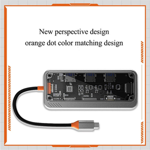 JILIAN 10ポート<span class=keywords><strong>USB</strong></span>-Cハブ PD 100W 4K/30Hz ノートパソコン用ドッキングステーション（VGA/RJ45/TFT/SDカードリーダー搭載） - Product Image 2