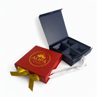 Scatole Rigide Pieghevoli con Chiusura Magnetica, Personalizzabili con Logo, Riutilizzabili, Ecologiche, con Stampa a Caldo, Inserto in Carta e Nastro per Sapone