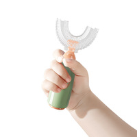 Brosse à dents manuelle souple en forme de U pour enfants de 2 à 6 ans