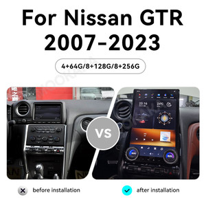 MOOKAKA Android13 pour Nissan <span class=keywords><strong>GTR</strong></span> 2007-2023 Auto Tesla Style Voiture GPS Navigation Lecteur Multimédia Radio Tête Unité - Product Image 2