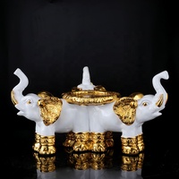 Nieuwe Creatieve Sculptuur Dier Hotel Decoratie Olifant Fruitschaal Standbeeld