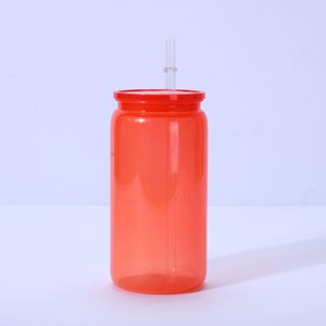 In Stock Transparent Plastic Drinking <b>Cup</b> <b>with</b> <b>Straw</b> Custom Printed Logo Reusable <b>Tumbler</b> for Corporate Giveaways Bulk - Product Image 3