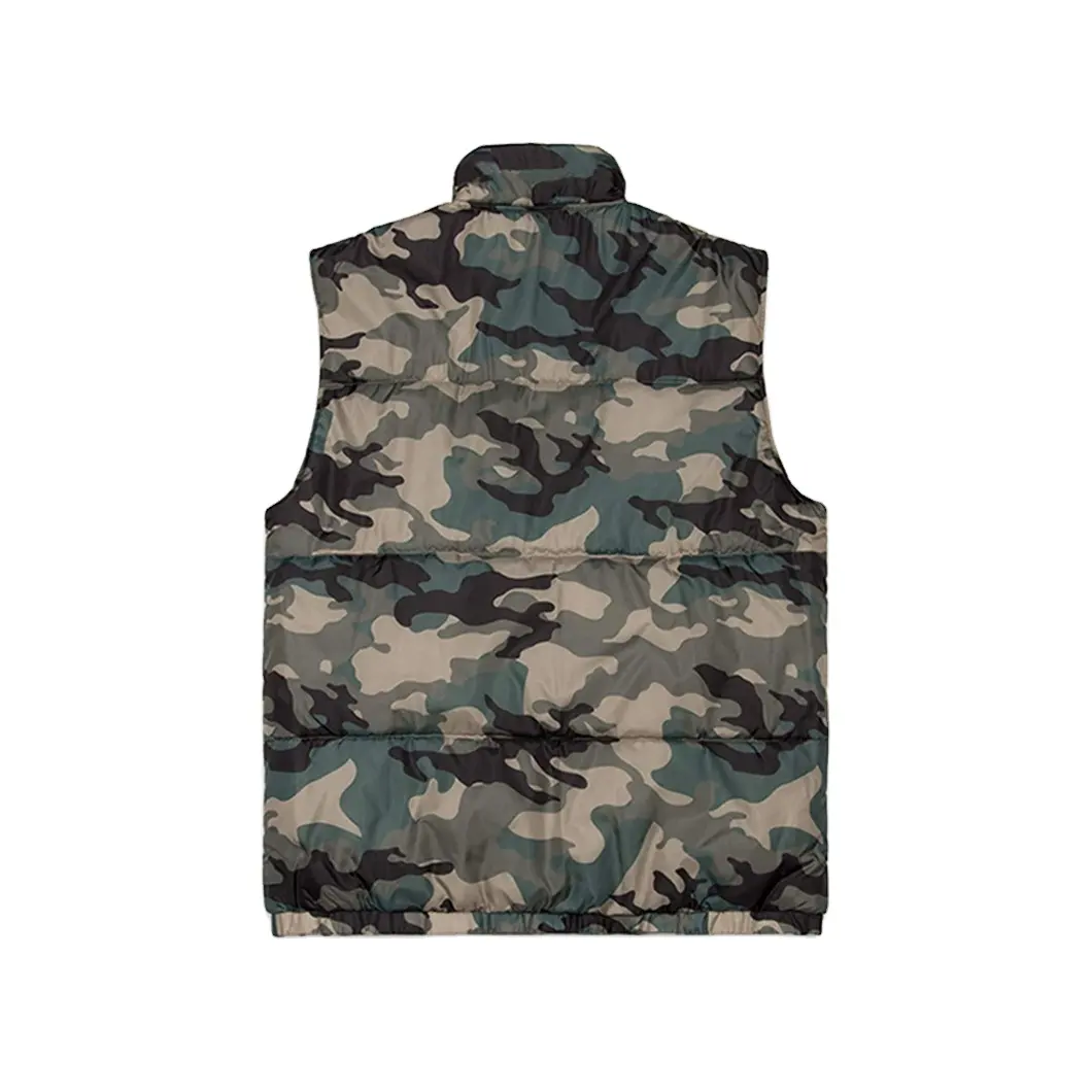 Su misura UOMINI di DOWN camouflage MAGLIA di alta qualità gilet imbottito inverno all'aperto uomini gilet trapuntato