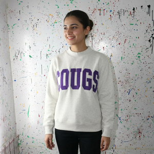Sudadera con Capucha de Forro Polar COUGS ASHE GREY con Bordado Aplicado, Transpirable y de Secado Rápido - URBAN PRODUCTIONS - Product Image 1