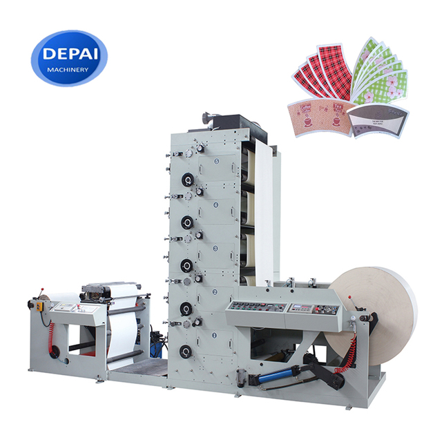 High Speed Flexographic Printers Press Machine Paper Cup 6 Colors Flexo Printing Machine