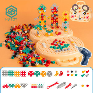 HS sáng tạo Kid kích hoạt xây dựng Kit hai mặt khảm đồ chơi câu đố với khoan vít Khoa Học & Công cụ kỹ thuật - Product Image 6