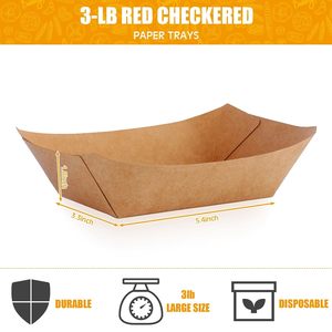 กล่องกระดาษคราฟท์กล่องใส่อาหารติดกล่องอาหารมีปีกนักเก็ตไก่ทอดฝรั่งเศสแบบปรับแต่งได้ - Product Image 2