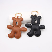 Porte-clés pendentif mini ours en peluche de dessin animé pour sac à dos femme, luxueux, doux et mignon