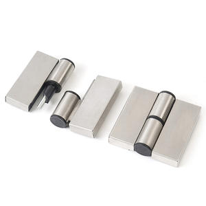 Composant de quincaillerie moderne en acier inoxydable 201 à installation facile pour cloison de salle de bain à charnière carrée - Product Image 4