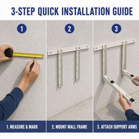 Supports muraux pour condenseur de climatiseur extérieur de type AA, en acier laminé à froid, pour unités de condenseur HVAC